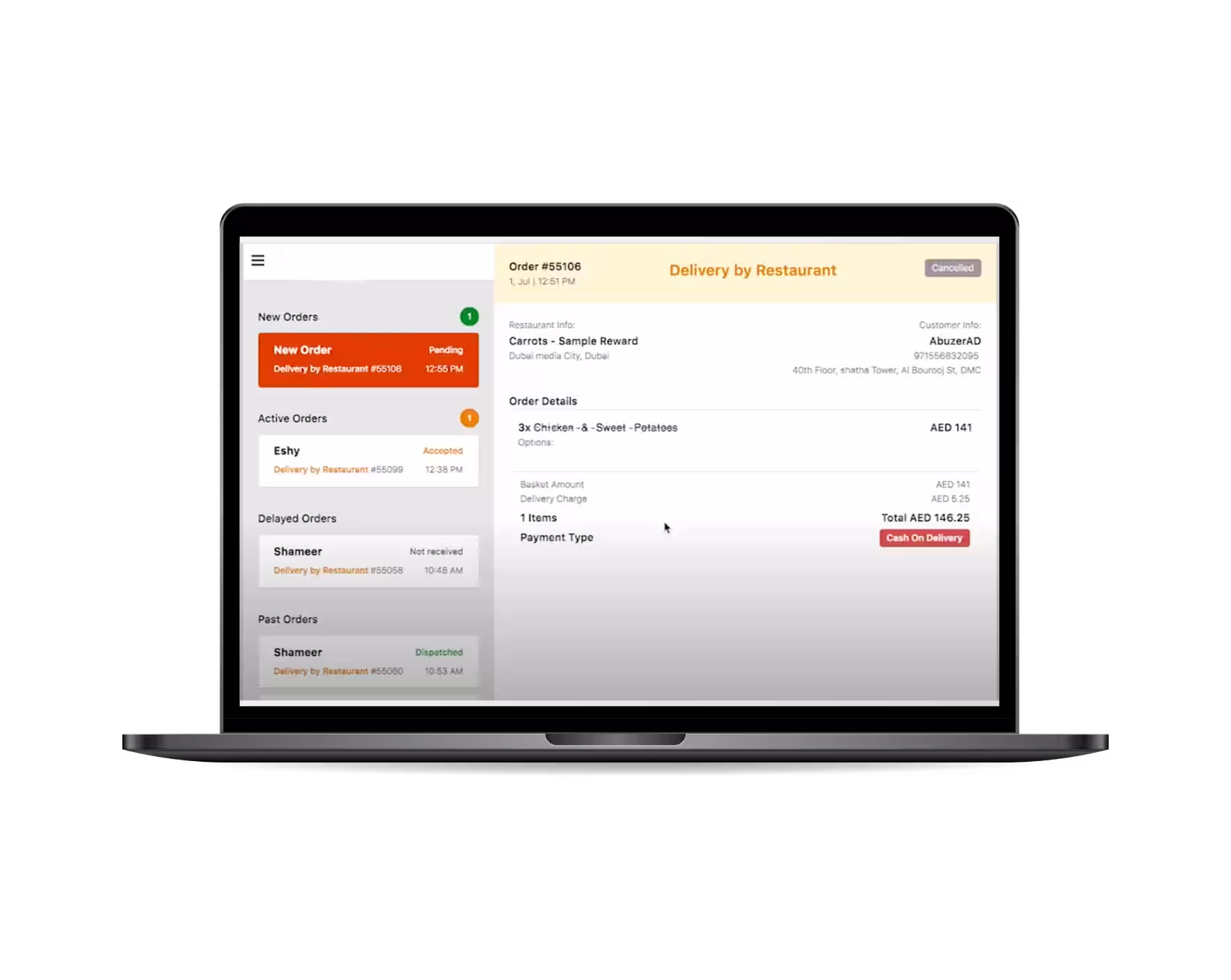Restaurant Partner app